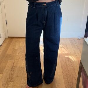 Zara Palazzo Jean. Wide leg. Dark blue.